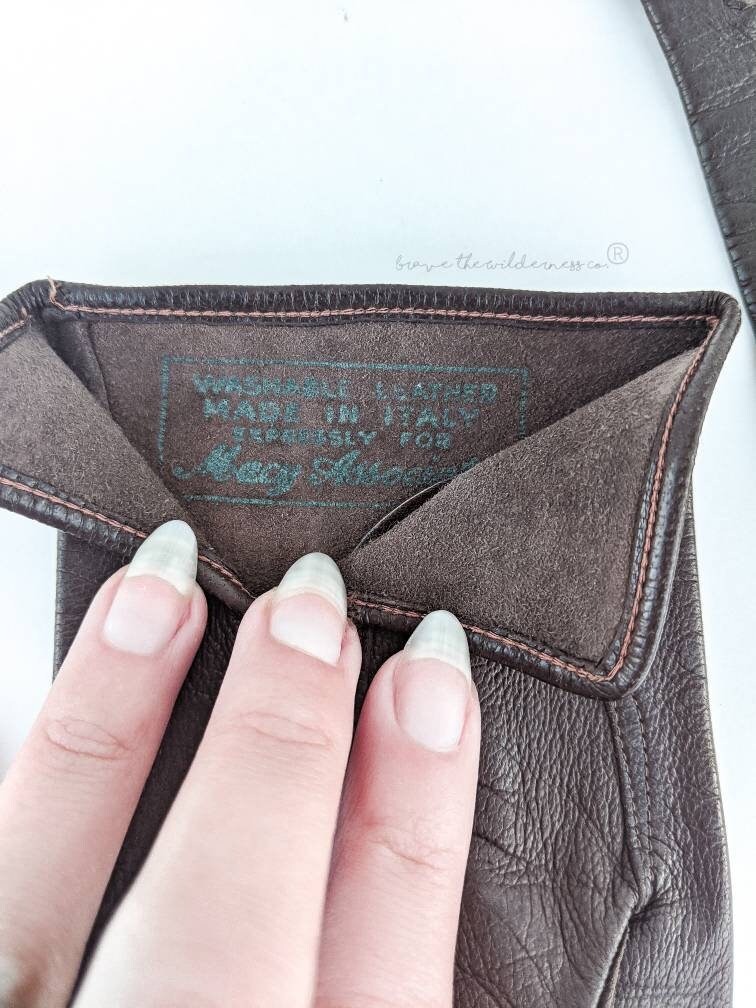 Mountains - Hand Painted Vintage Long Gloves Size 7