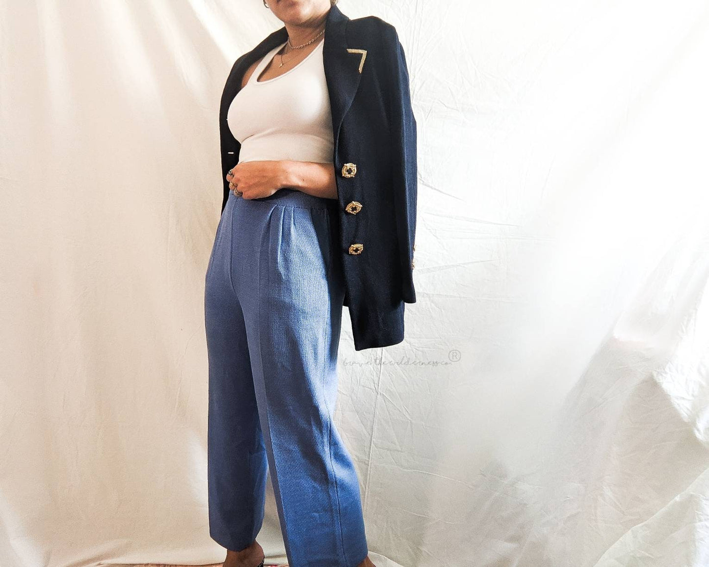 Light Blue - St John Collection Knit Slacks