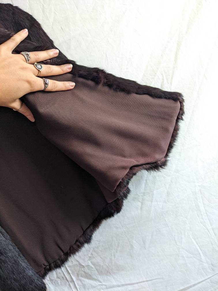 Dark Brown - Vintage I R Fox Fur Cape