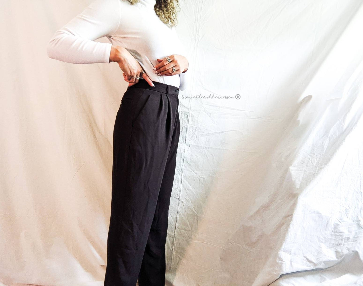 Dark Brown - Vintage Focus 2000 Pants Slacks Trousers