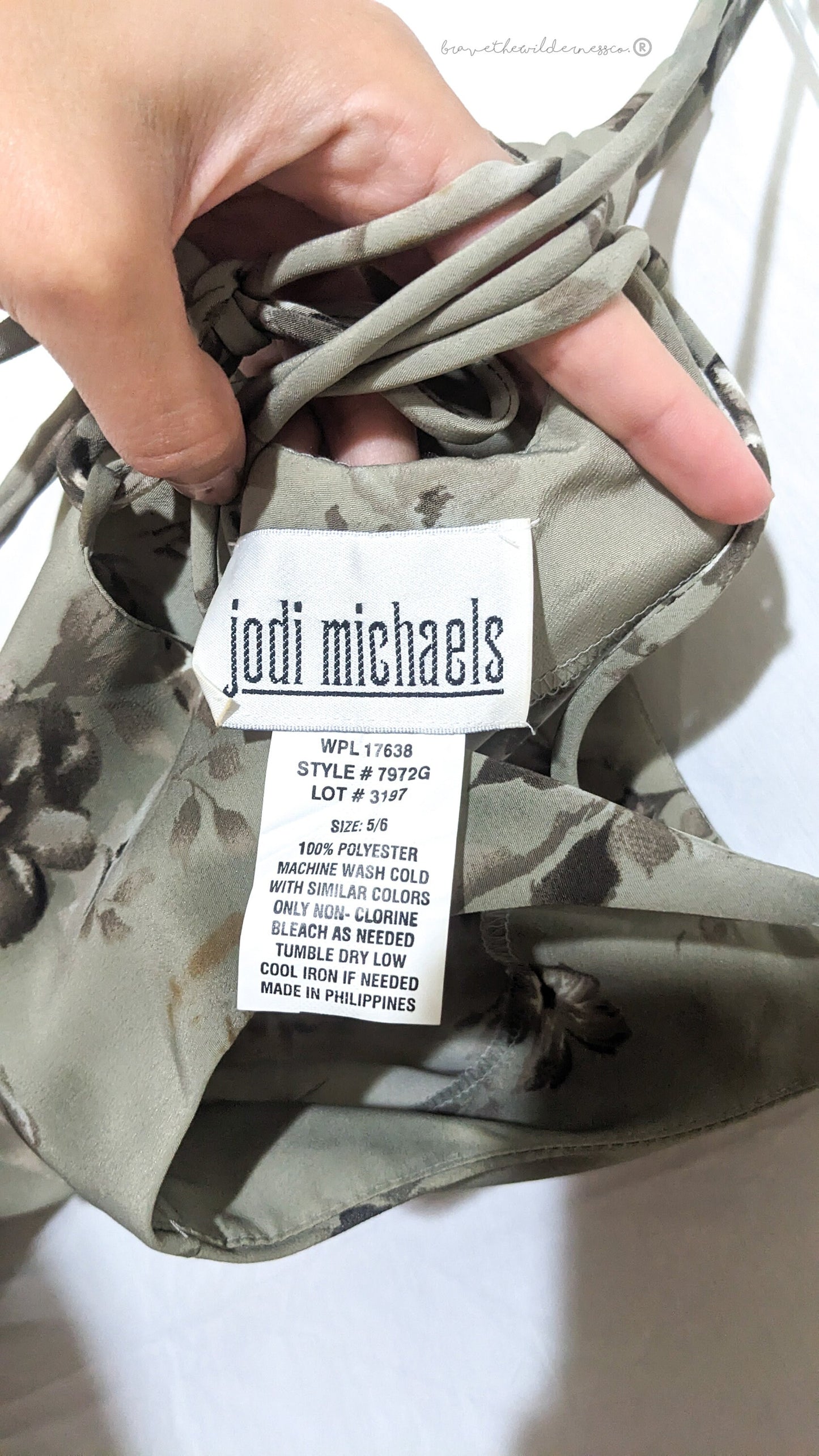 Grey Floral - Vintage 1990s Long Dress Jodi Michaels