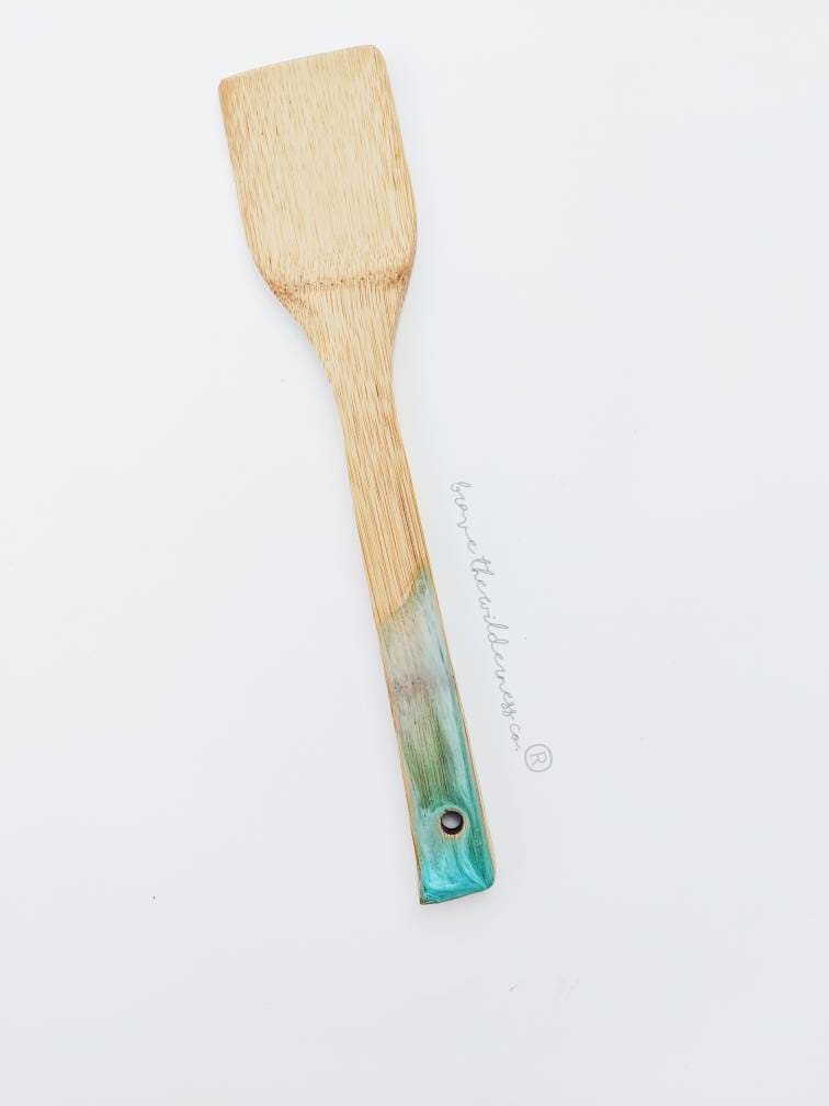 Waves 2 - Bamboo Epoxy Serving Utensil