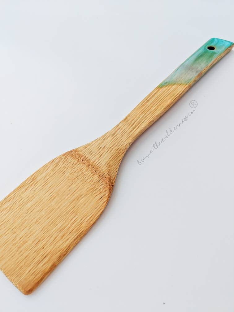 Waves 2 - Bamboo Epoxy Serving Utensil