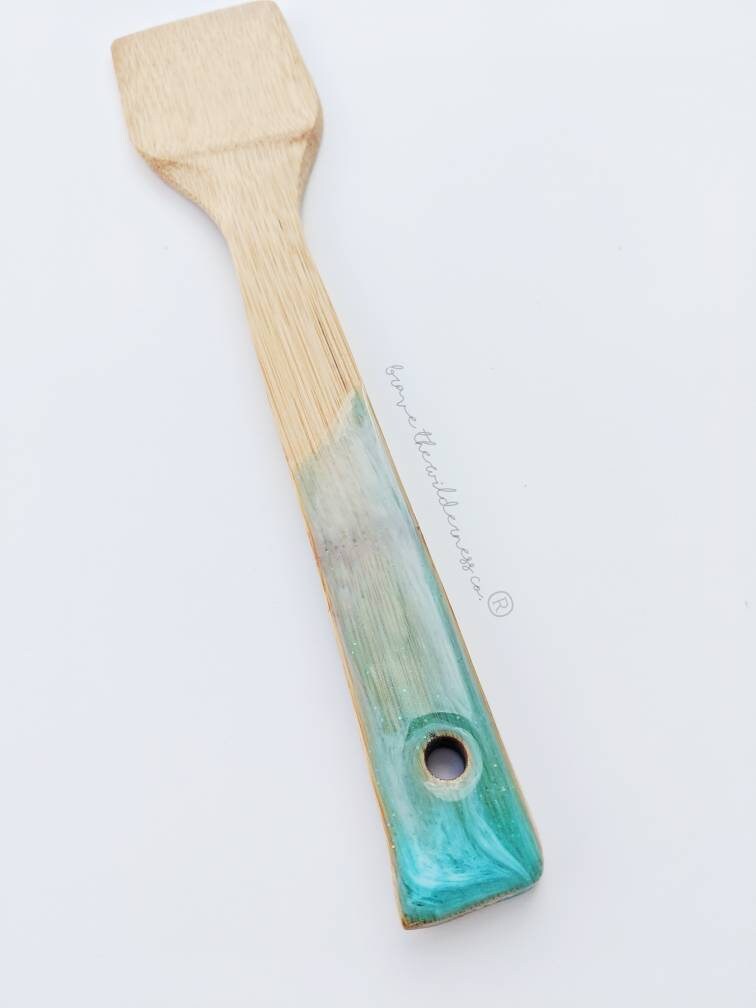 Waves 2 - Bamboo Epoxy Serving Utensil