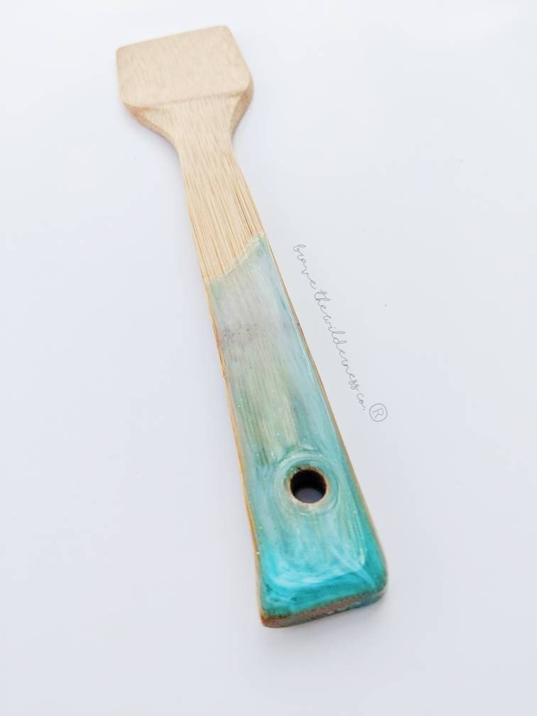 Waves 2 - Bamboo Epoxy Serving Utensil