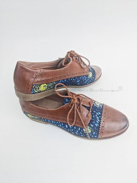 Starry Night - Women's Oxford Shoes