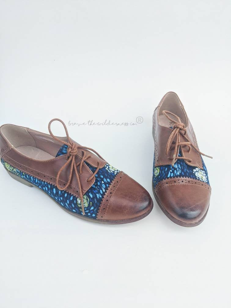 Starry Night - Women's Oxford Shoes