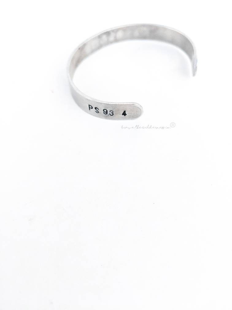 Hang Loose - Psalm 94:3 Stamped Metal Bracelet