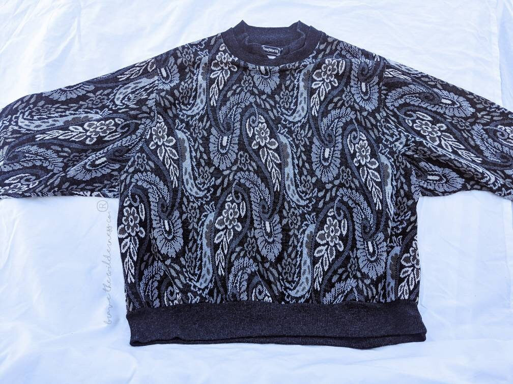 Paisley Floral Pattern - Vintage Bon Worth Sweater