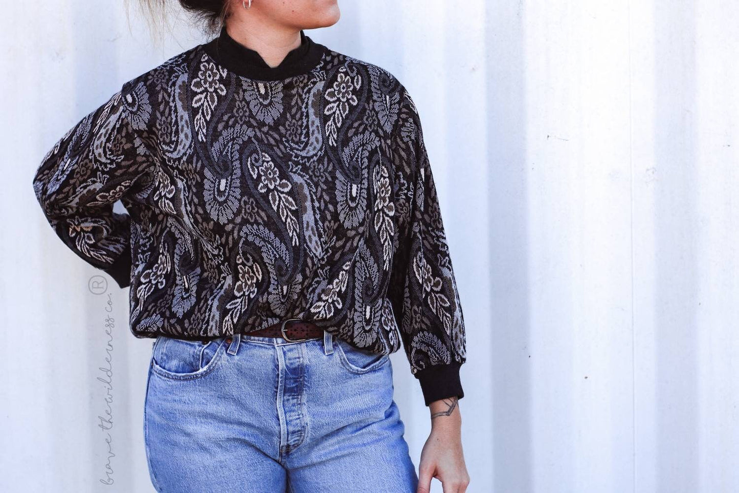 Paisley Floral Pattern - Vintage Bon Worth Sweater