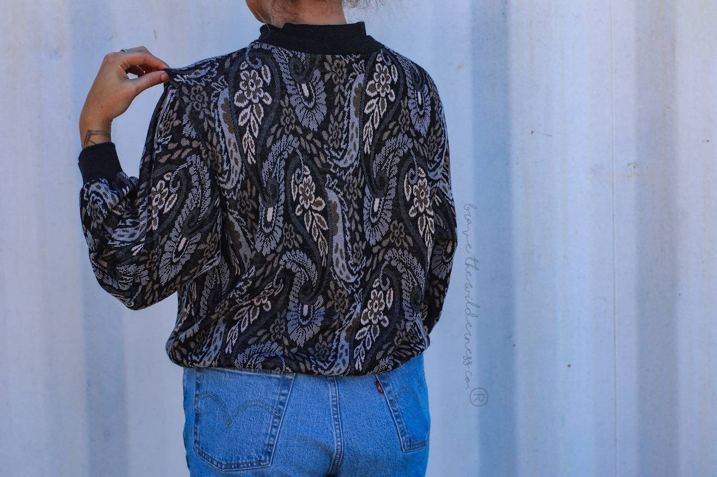 Paisley Floral Pattern - Vintage Bon Worth Sweater