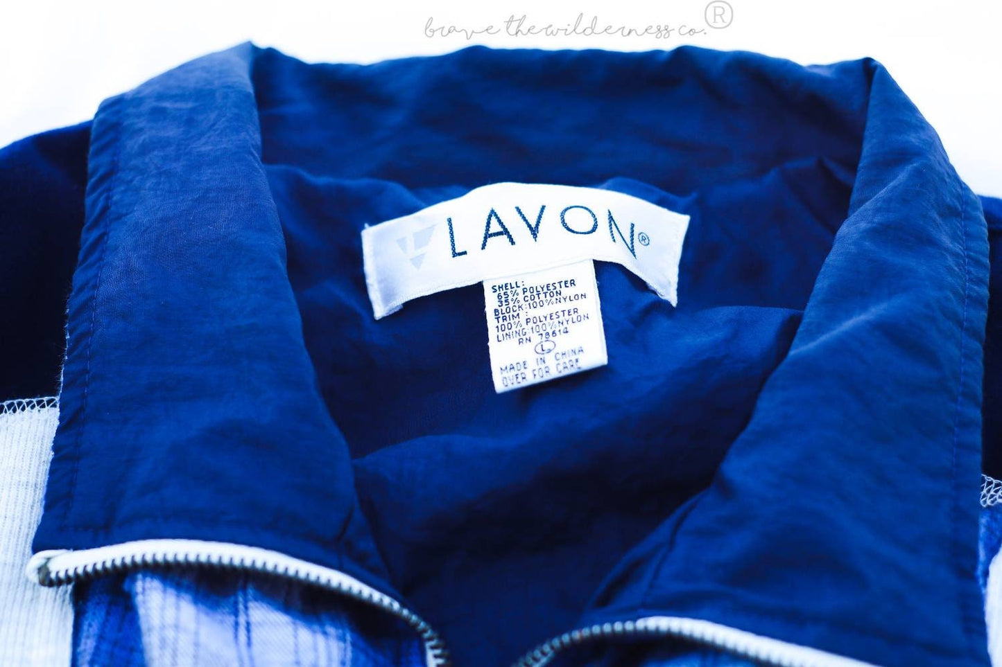 Blue Plaid - Vintage Lavon Patterned Windbreaker