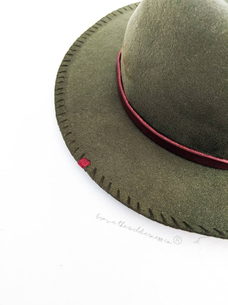 Ten Francs - Wool Weathered Custom Green Fedora