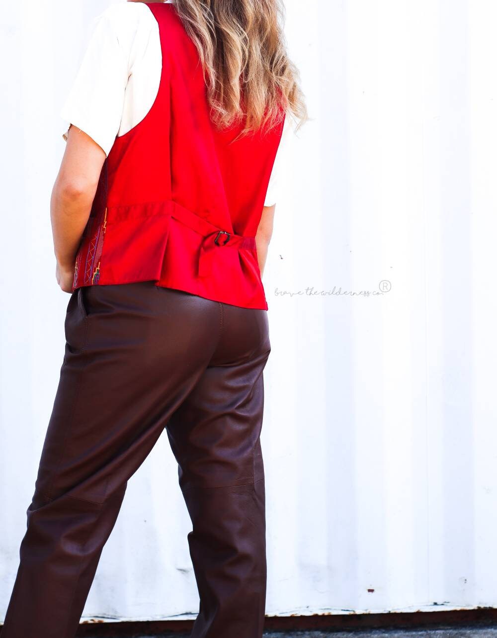 South West Pattern - Vintage Leather Siena Vest