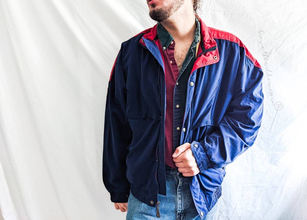 Blue and Red - Vintage Tourney Gore-Tex Waterproof Jacket