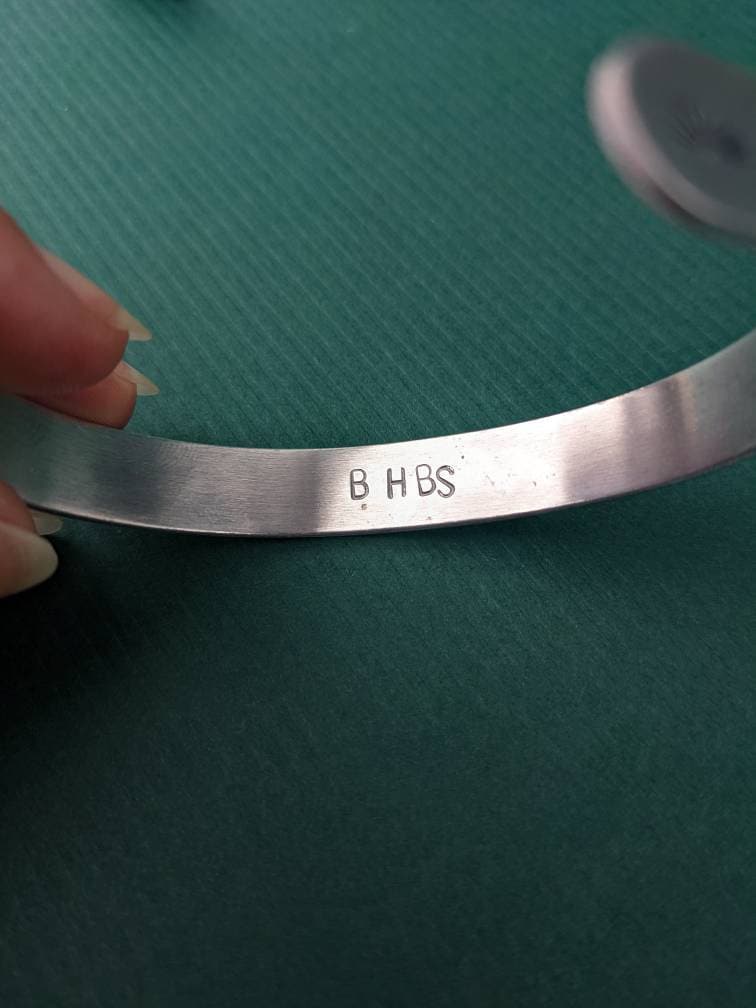 Best Hiking Buddies BHBs - Set Stamped Metal Aluminum Bracelets Travel Hiking Couple