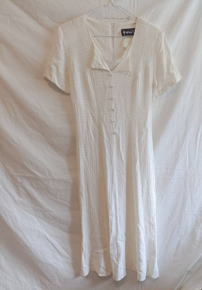 White - Vintage All That Jazz 1980s Dress