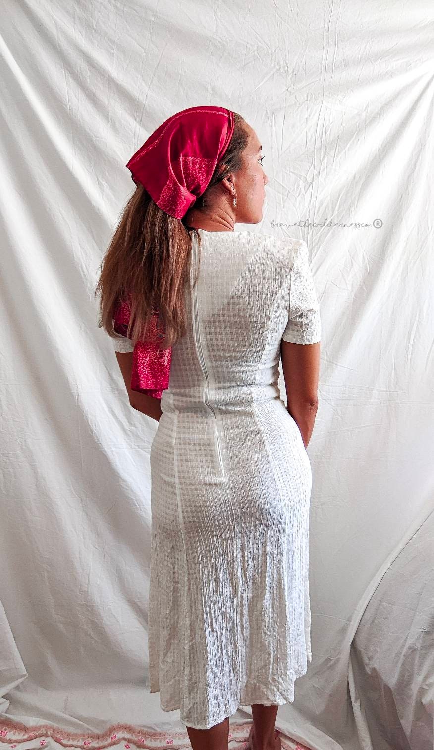 White - Vintage All That Jazz 1980s Dress