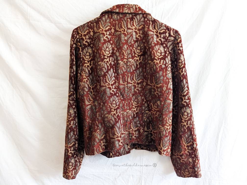 Orange Patterned - Vintage Carpet Bag Jacket Blazer