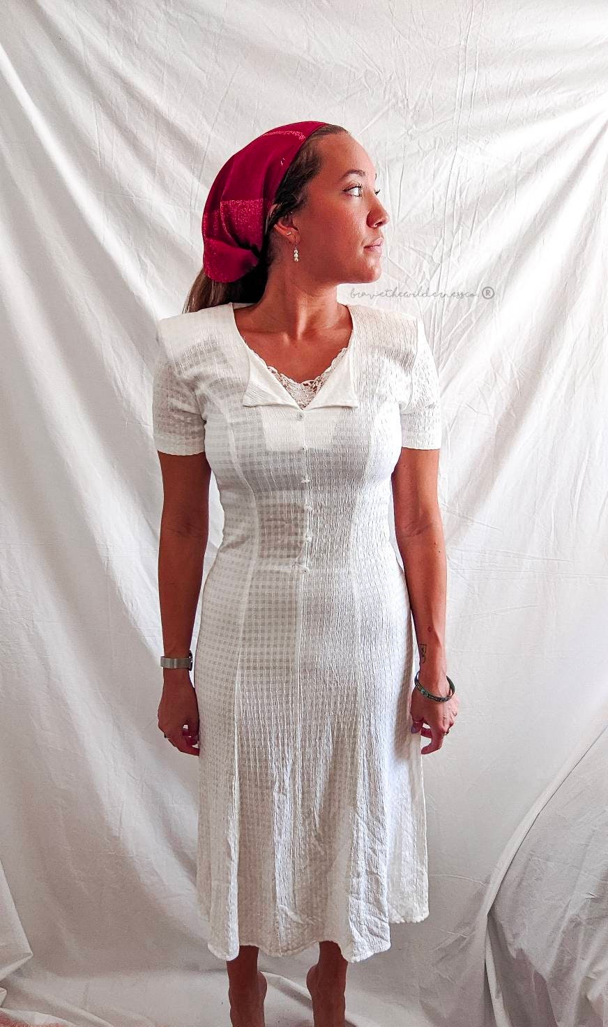 White - Vintage All That Jazz 1980s Dress