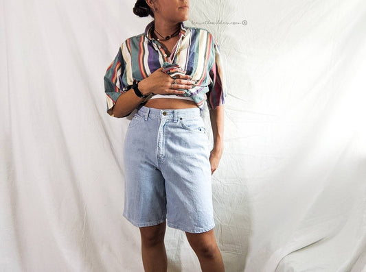 Light Wash - Vintage 90's Chic Shorts High Waisted