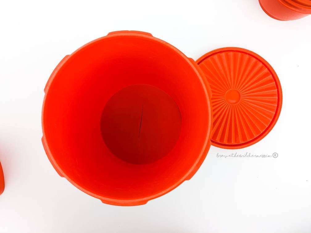 Orange - Vintage Tupperware Cannisters Set