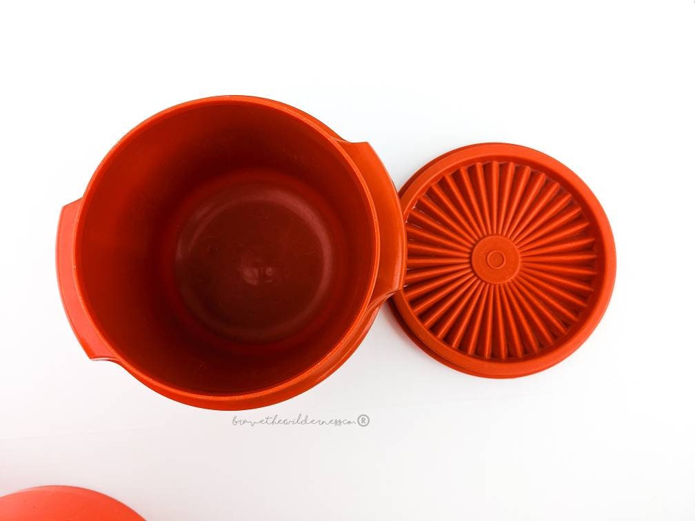 Orange - Vintage Tupperware Cannisters Set